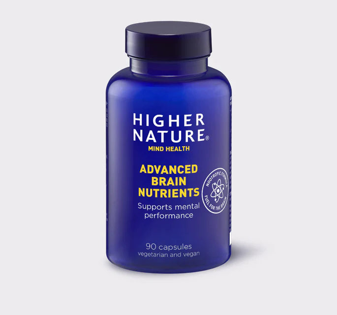 Higher Nature Advanced Brain Nutrients, 90 vegan nootropic capsules.