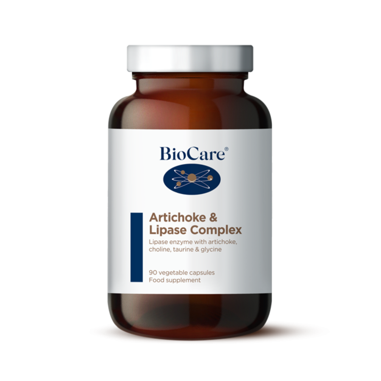 BioCare Artichoke and Lipase Complex capsules for fat digestion and liver support with Choline 60 capsules.