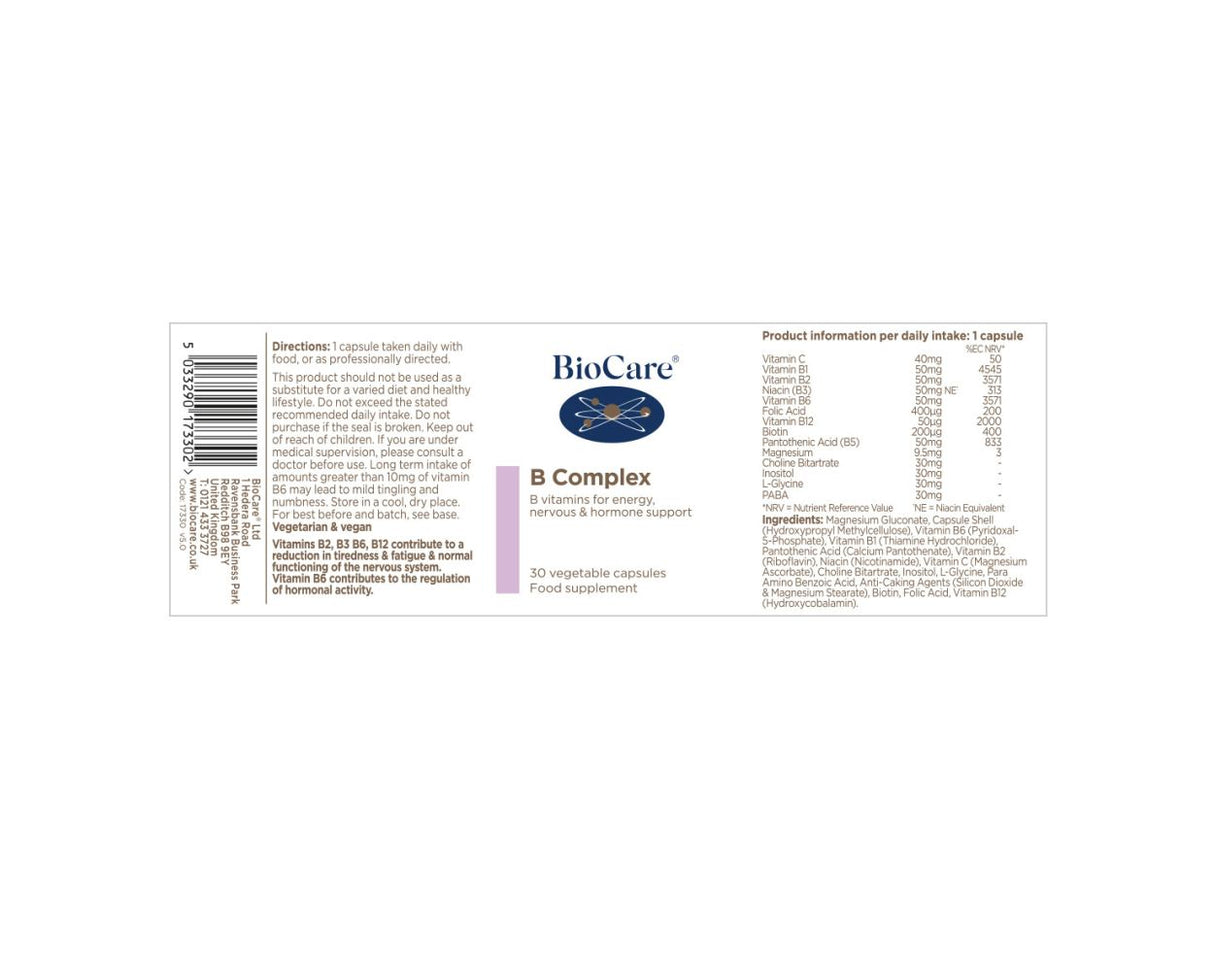 B Complex Yeast Free (30cps)