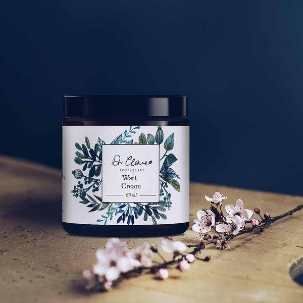Dr Clare Wart Cream – natural herbal skin cream with comfrey, lavender and plant oils for targeted skin support