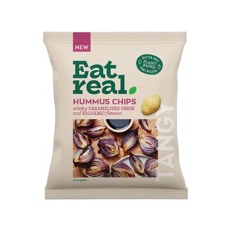 Eat Real Hummus Chips Caramelised Onion & Balsamic Vinegar 45g