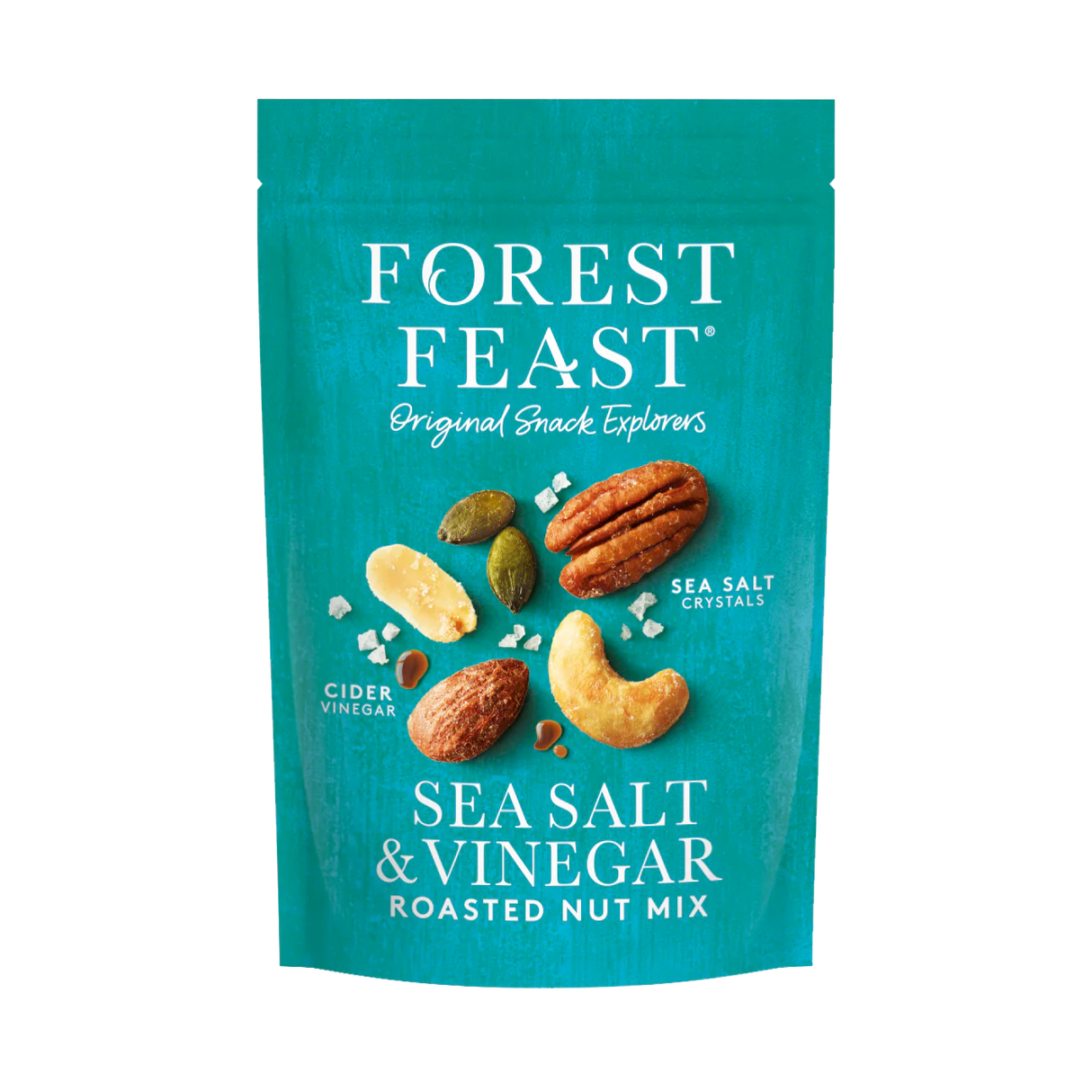 Forest Feast Sea Salt & Vinegar Roasted Nut Mix 120g pouch.