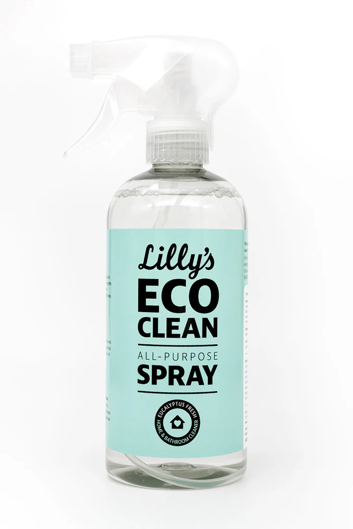 Lilly's Eco Clean Eucalyptus Fresh All-Purpose Spray bottle.