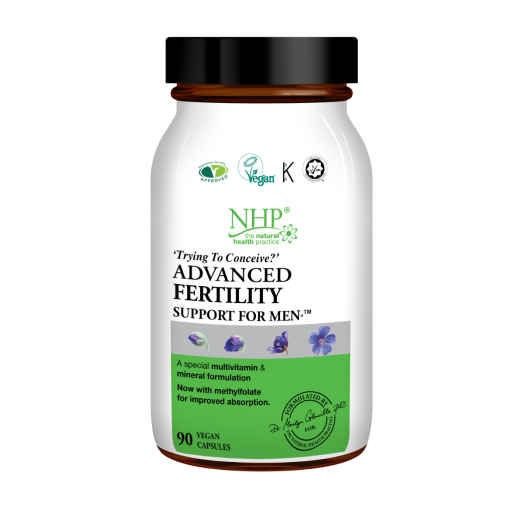 NHP Fertility Support For Men capsules by Dr Marilyn Glenville for sperm health and male fertility support 90 capsules.