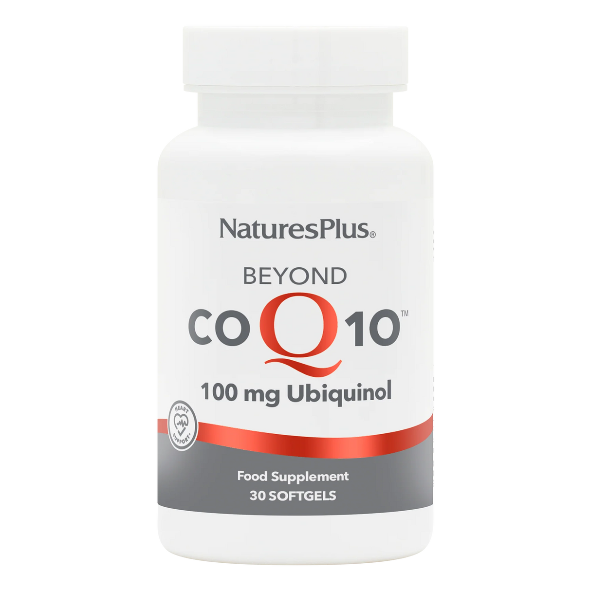 Nature's Plus Beyond CoQ10 100mg 30 softgels bioactive Ubiquinol supplement for heart health and cellular energy support.