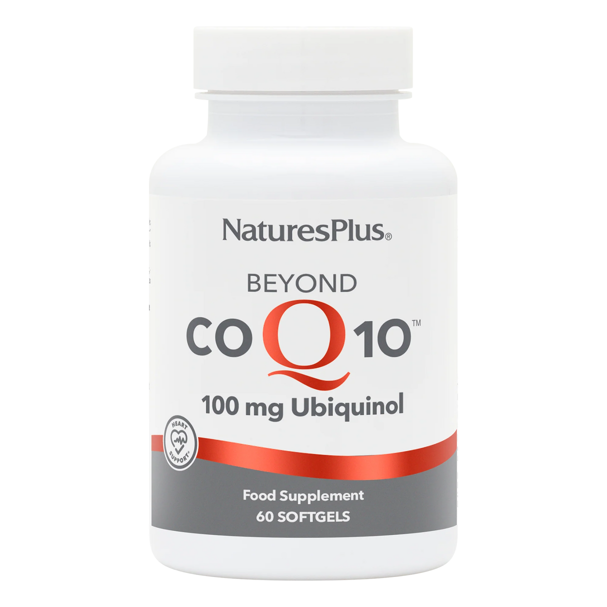 Nature's Plus Beyond CoQ10 100mg 60 softgels bioactive Ubiquinol supplement for heart health and cellular energy support.