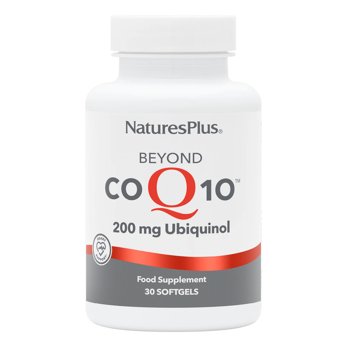 Nature's Plus Beyond CoQ10 200mg 60 softgels maximum strength Ubiquinol supplement for heart health and cellular energy support.