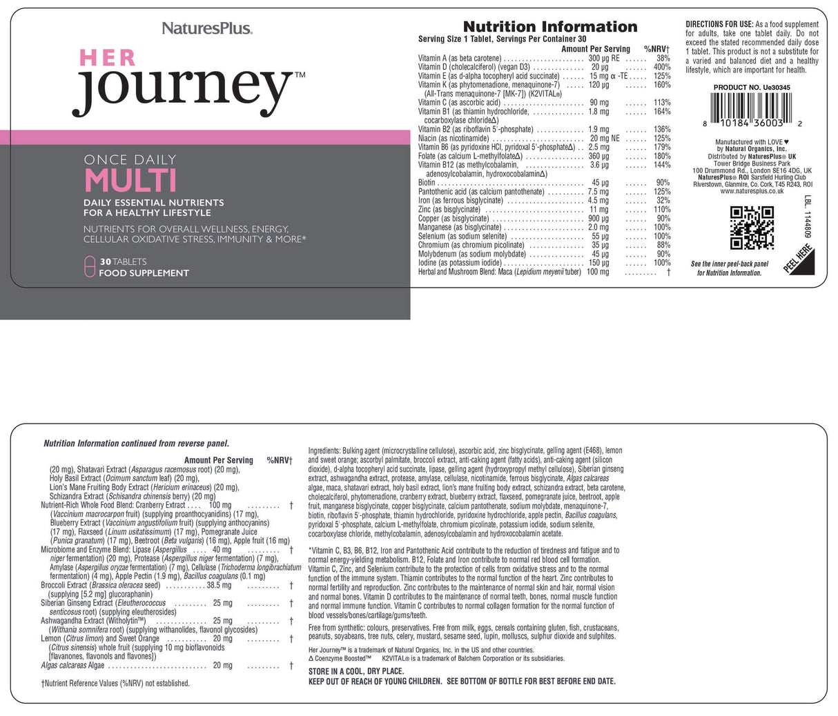 Nature’s Plus Her Journey Multi 30tabs