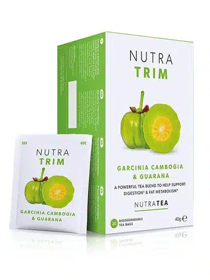 NutraTrim Herbal Tea bags for metabolism support and weight management 20 pack natural energy blend.