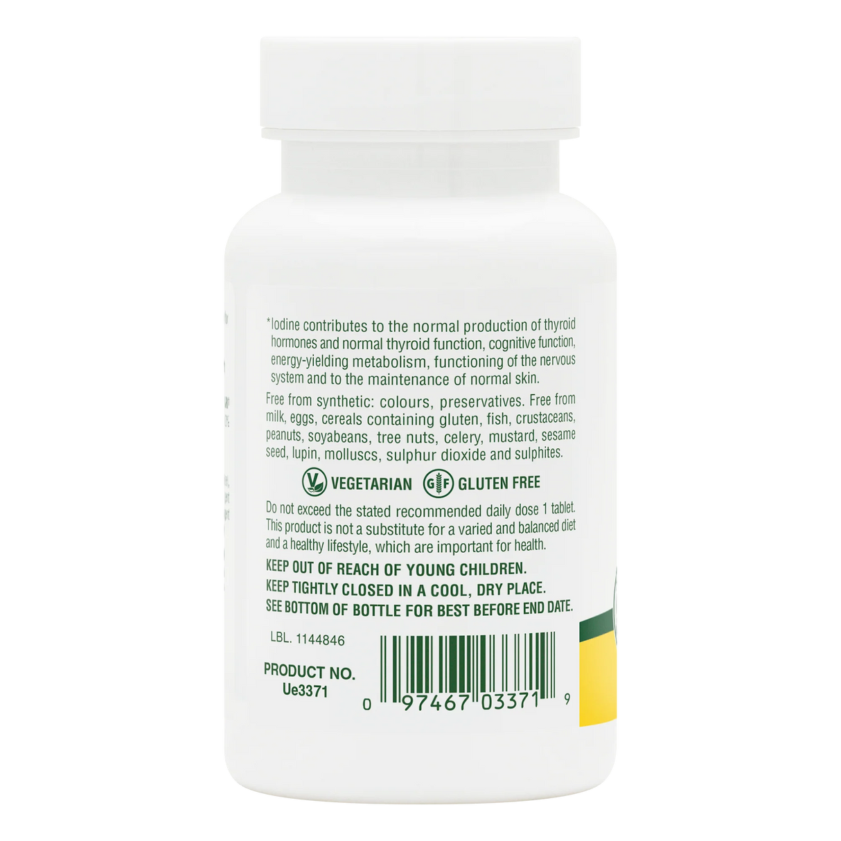 Nutrition Information label for NaturesPlus GI Nutra PRO BIO DAILY showing 10 billion cells of live bacteria from 11 strains including Bifidobacterium and Lactobacillus.