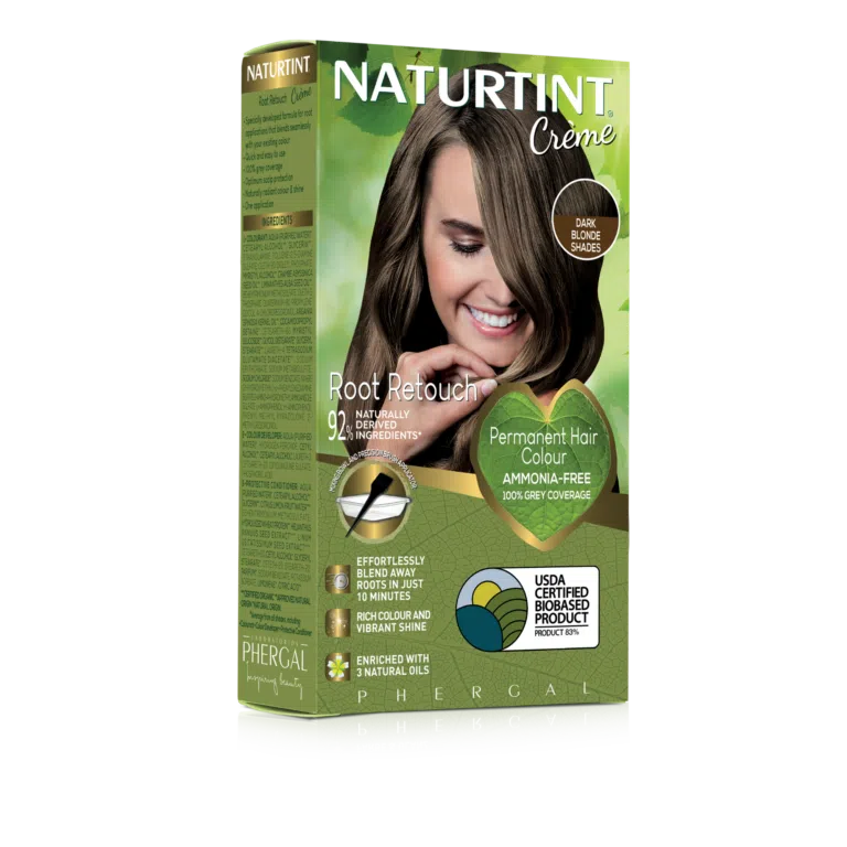 Naturtint Crème dark blonde shades permanent root retouch hair color box.