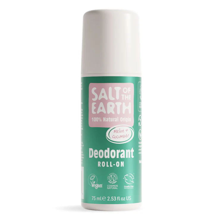 Salt of the Earth natural roll-on deodorant in Melon & Cucumber.