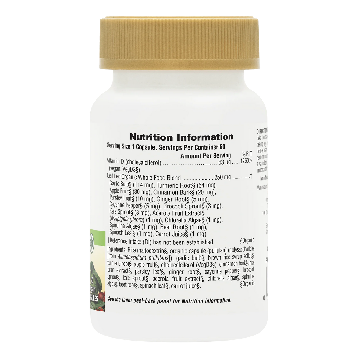 Nature's Plus Source of Life Garden Organic Vitamin D3 - 60 caps