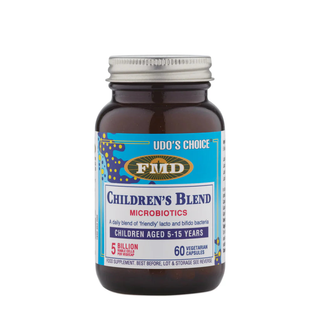 Udo’s Choice Children’s Microbiotic Blend capsules for kids digestive health and immune support 60 capsules.