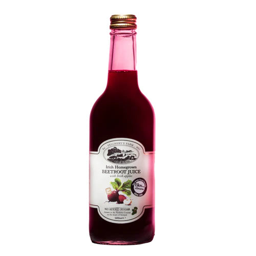 Feighery's Farm Irish Homegrown Beetroot Juice with Irish apples, 500ml, with no added sugar.