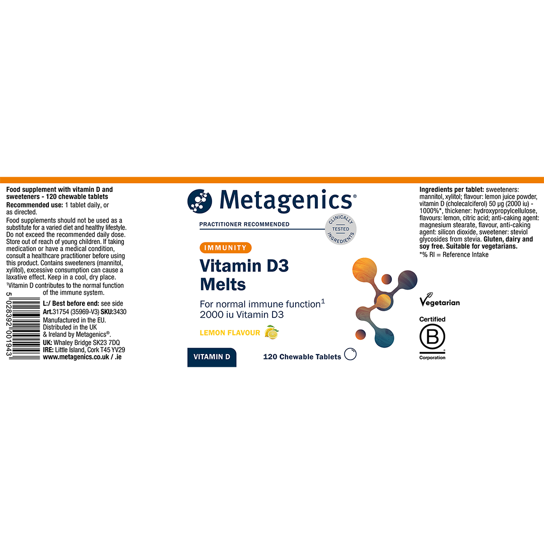 Metagenics Vitamin D3 Melts - 120 tabs