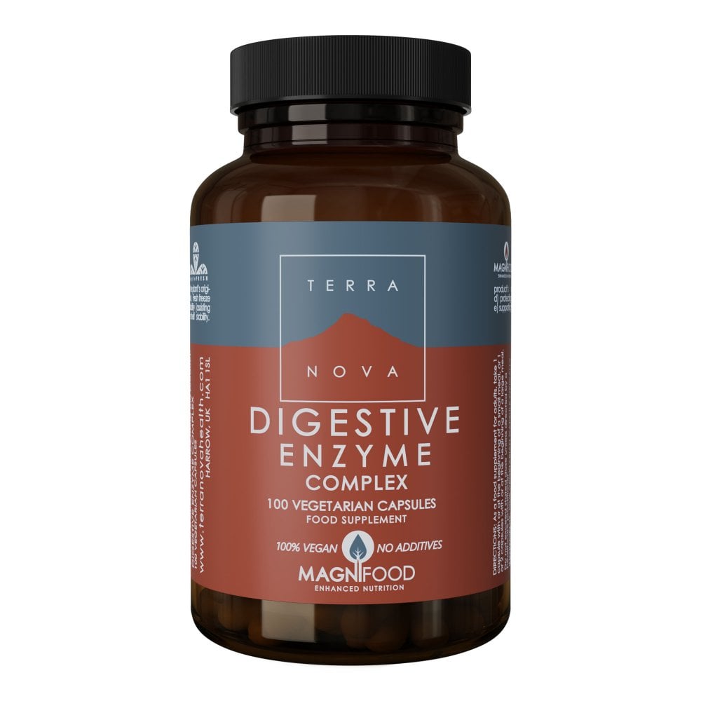 Terranova Digestive Enzyme Complex, 100 vegetarian capsules.
