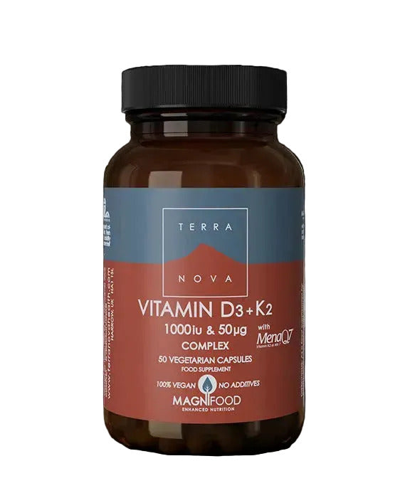 Terranova D3 & K2 supplement for bone strength and heart health