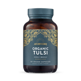 Ayurvediq Organic Tulsi (Holy Basil) food supplement, 60 vegan capsules.