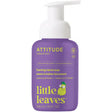 ATTITUDE Little Leaves foaming hand soap, Vanilla & Pear scent, 295 ml (10 fl. oz.) vegan formula.