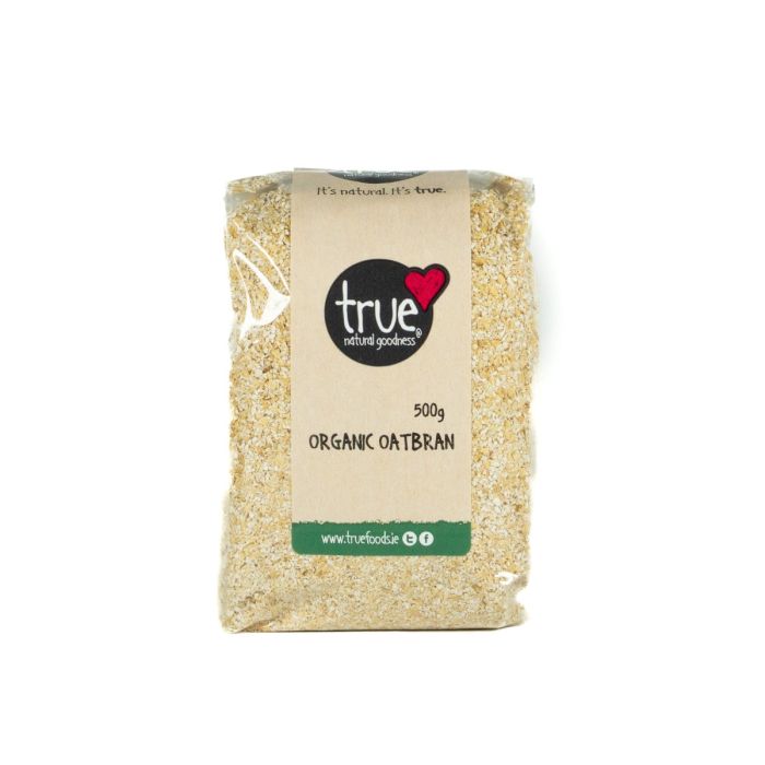 True Natural Goodness organic oatbran, 500g pack.
