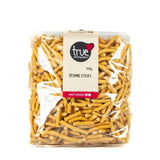 True Natural Goodness Sesame Sticks, 500g bulk pack of crunchy, savory snack sticks.