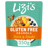 Lizi's Gluten Free Nuts and Seeds Granola 350g packaging pouch.