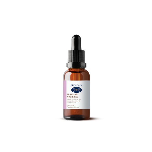 BioCare Nutrisorb liquid vitamin A for immunity, vision, and skin support.
