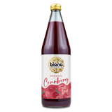 Biona Organic Cranberry Fruit Drink, 750ml bottle.
