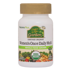 Nature's Plus Source of Life Garden Organic Women's Daily tablets whole food multivitamin for female health 30 tablets.