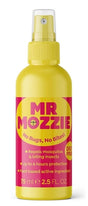 A 75ml bottle of Mr Mozzie DEET-free insect repellent spray with a plant-based active ingredient.