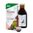 Salus Floravital liquid iron and vitamin formula with measuring cup.