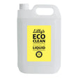 Lilly's Eco Clean lemon scented washing-up liquid, 5-liter bulk refill container, made in Ireland with lemon essential oil.