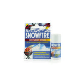 A Snowfire Ointment Stick, packaged with its outer box. This product is marketed as a solid emollient ointment designed for dry, red, and chapped skin, intended for use in the harshest weather conditions to leave skin feeling soft, smooth, and supple.