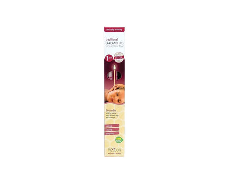 Biosun traditional ear candles, a pair designed for the Indian wellbeing ritual, featuring a calming scent of honey, sage, and camomile, and equipped with a new security filter.
