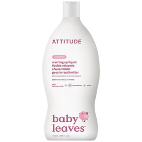 ATTITUDE Baby Leaves Unscented Washing Up Liquid, a 700ml, vegan, dermatologically tested, and EWG Verified formula of 98.1% natural origin.