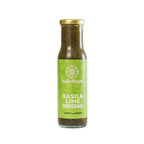 Builín Blasta Basil & Lime Dressing, a light and fresh salad dressing.