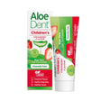 AloeDent Children's strawberry-flavored, fluoride-free aloe vera gel toothpaste that helps prevent plaque and promote healthy gums.