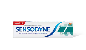 Sensodyne Fluoride toothpaste 75ml for sensitive teeth protection and cavity prevention, Ireland health store.