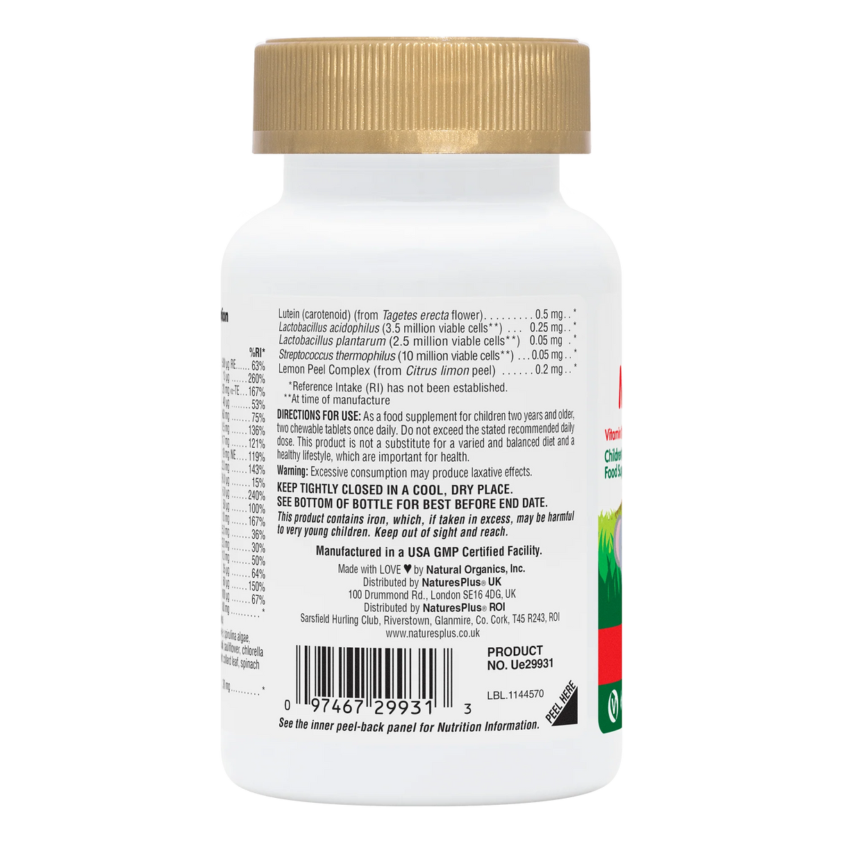 NaturesPlus Vitamin D3 1000IU 180 softgels full product label and supplement information.