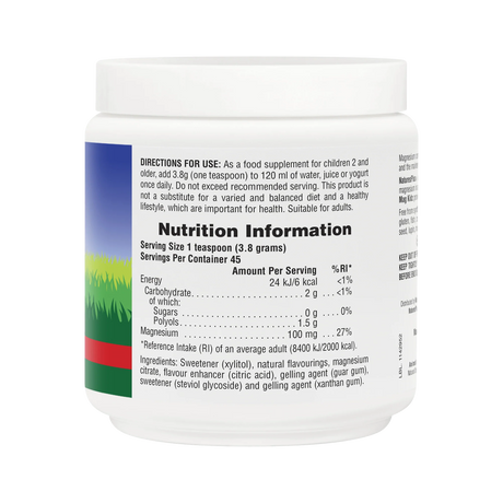 NaturesPlus Animal Parade MagKidz cherry flavored powder nutritional information and supplement facts label.
