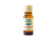 A 10ml amber glass bottle of Atlantic Aromatics Lemon Myrtle Oil with a cream-colored ribbed cap on a white background.