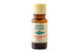 A 10ml amber glass bottle of Atlantic Aromatics Organic Eucalyptus Oil with a cream-colored ribbed cap on a white background.