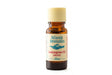 A 10ml amber glass bottle of Atlantic Aromatics Organic Lemongrass Oil with a cream-colored ribbed cap on a white background.