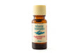 A 10ml amber glass bottle of Atlantic Aromatics Organic Peppermint Oil with a cream-colored ribbed cap on a white background.