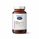 A 60-capsule amber glass jar of BioCare Methyl B Complex with methylfolate and methyl B12 for energy and nervous support, featuring a white and light purple label and silver cap, isolated on a white background.