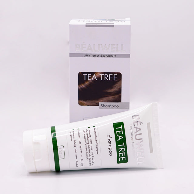 Beauwell Tea Tree shampoo 200ml anti-dandruff and scalp purifying formula with natural tea tree oil Ireland health store.
