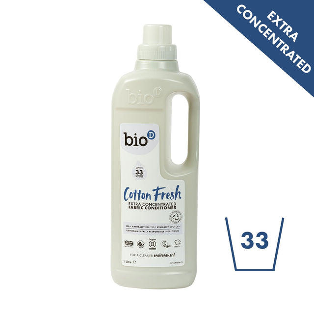 Bio-D Cotton Fresh laundry detergent bottle on a white background