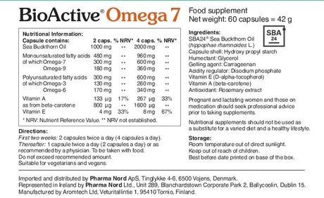 PharmNord Omega 7 Sea Buckthorn Oil – 60 Capsules
