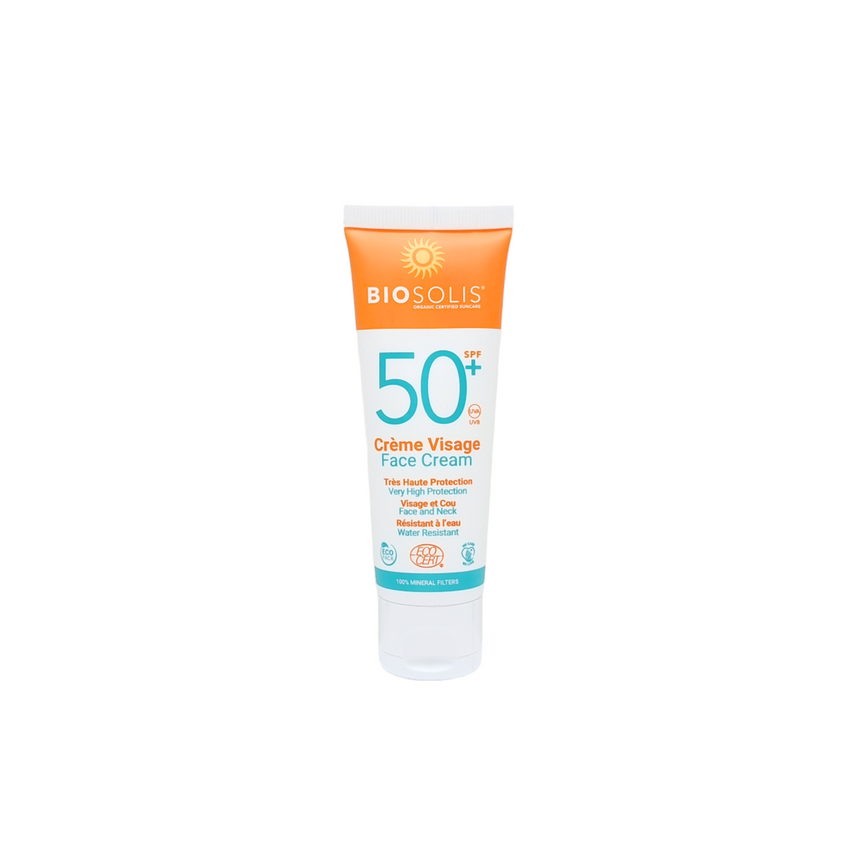 Biosolis Crème Visage Face Cream with SPF 50+ very high protection.